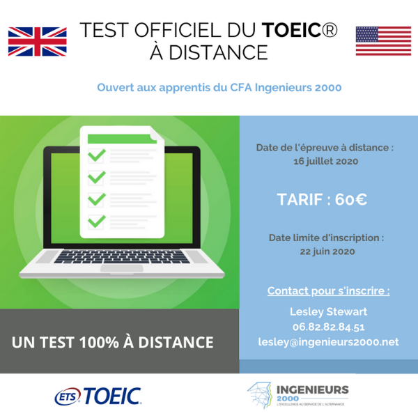 Test officiel du TOEIC à distance