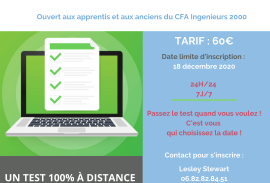 Test officiel du TOEIC à distance – inscription jusqu’au 15 juillet 2021