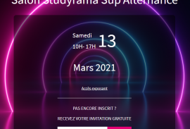 Salon Virtuel Sup’ Alternance Studyrama : le 13 mars 2021 de 10h à 17h